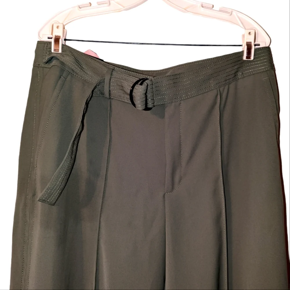 NWT Banana Republic High Rise Belted Wide Leg Trouser Pants 14 Long - Picture 3 of 13